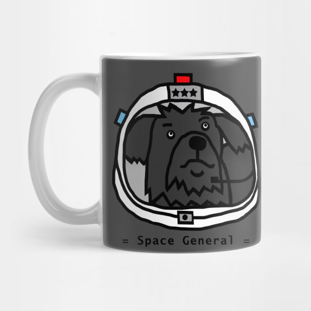 Space General Fergus the Dog Portrait by ellenhenryart
